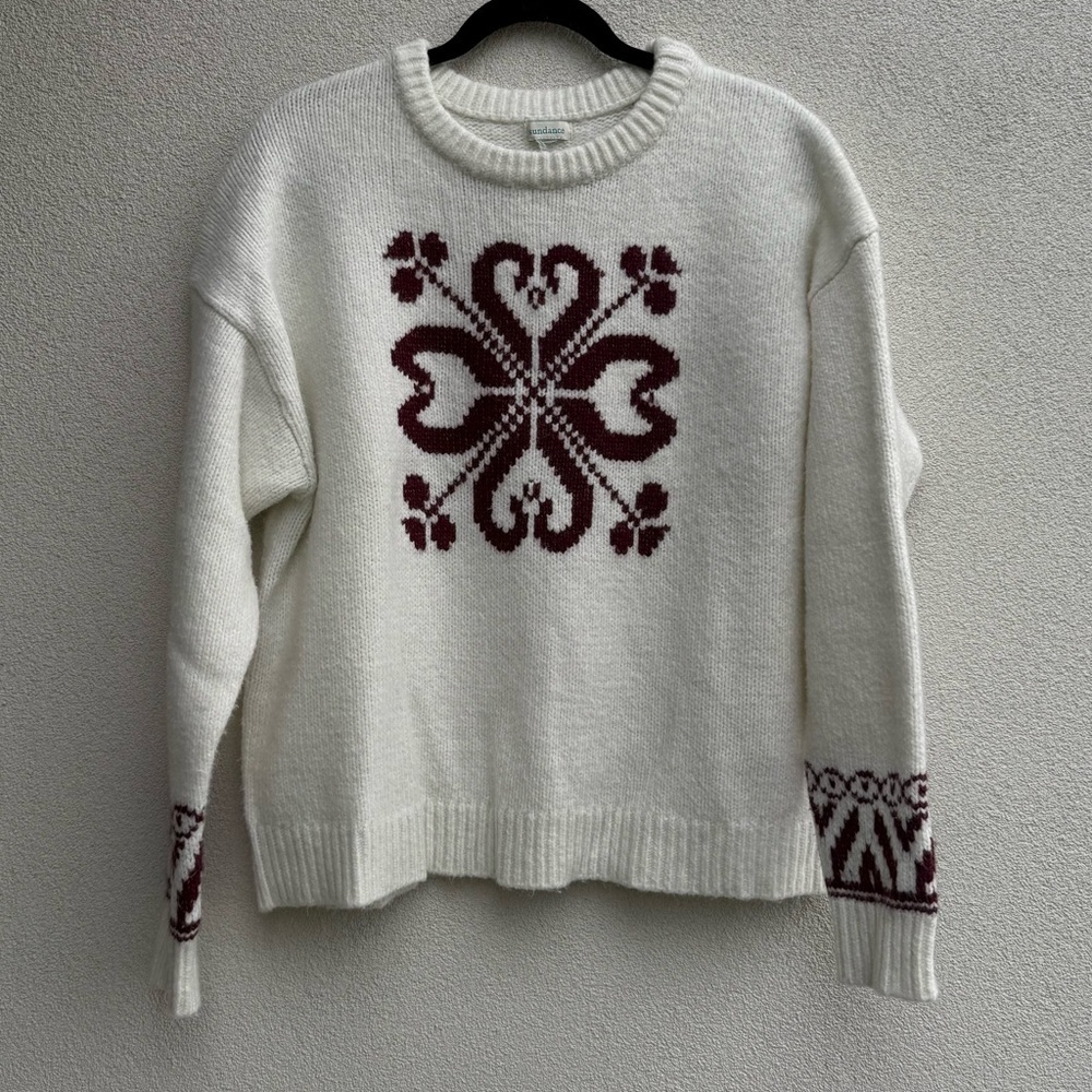 Sundance Catalog Snow Haven Nordic Snowflake intarsia Sweater